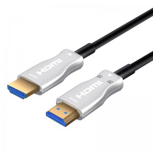 Cábla HDMI Fiber Optúil, HDMI 2.0 AM go AM, 4K @ 60HZ, 18Gps, RGB4: 4: 4 ARC 3D